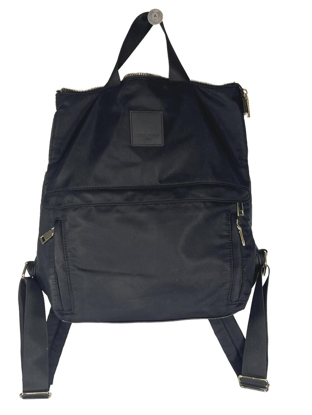Cynthia Rowley Black Nylon Convertible Backpack Tote Travel Work Laptop School